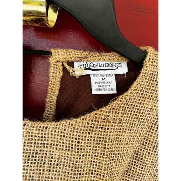 Halloween Fun Costume Burlap Voodoo Doll Costume sz Medium - Picture 7 of 7